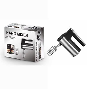 Mixer de mână din oțel inoxidabil, putere mare, multifuncțional, 5 viteze, 110–240V