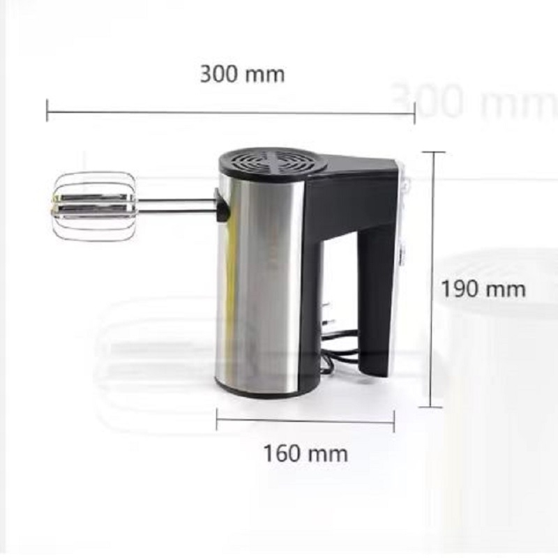 Mixer de mână din oțel inoxidabil, putere mare, multifuncțional, 5 viteze, 110–240V