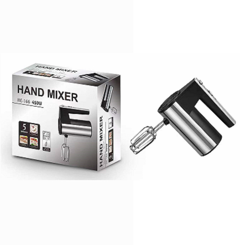 Mixer de mână din oțel inoxidabil, putere mare, multifuncțional, 5 viteze, 110–240V