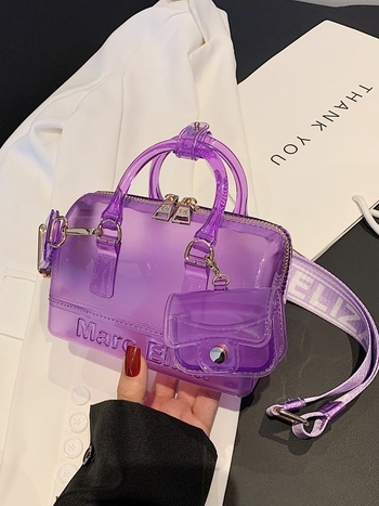 Ljeto 2025: Nova prozirna PVC želatina torbica za žene – europska i američka moda, torba preko ramena