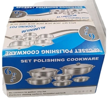 Set de oale din aluminiu, 6 piese, cu capac, stil modern minimalist