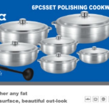 Set de oale din aluminiu, 6 piese, cu capac, stil modern minimalist