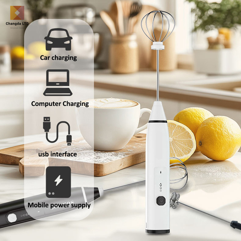 Spumător electric reîncărcabil pentru cafea, tel de amestec pentru lapte, pentru uz casnic