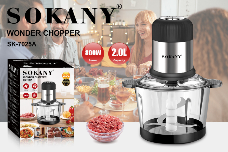 SOKANY 7025A Tocător electric de carne, capacitate 2 L – WONDER CHOPPER