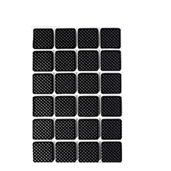 Tălpi din spumă EVA negre, tăiate prin die-cut, rotunde, îngroșate, cu textură în carouri, antiderapante, absorbante de șocuri, autoadezive, cu spate adeziv