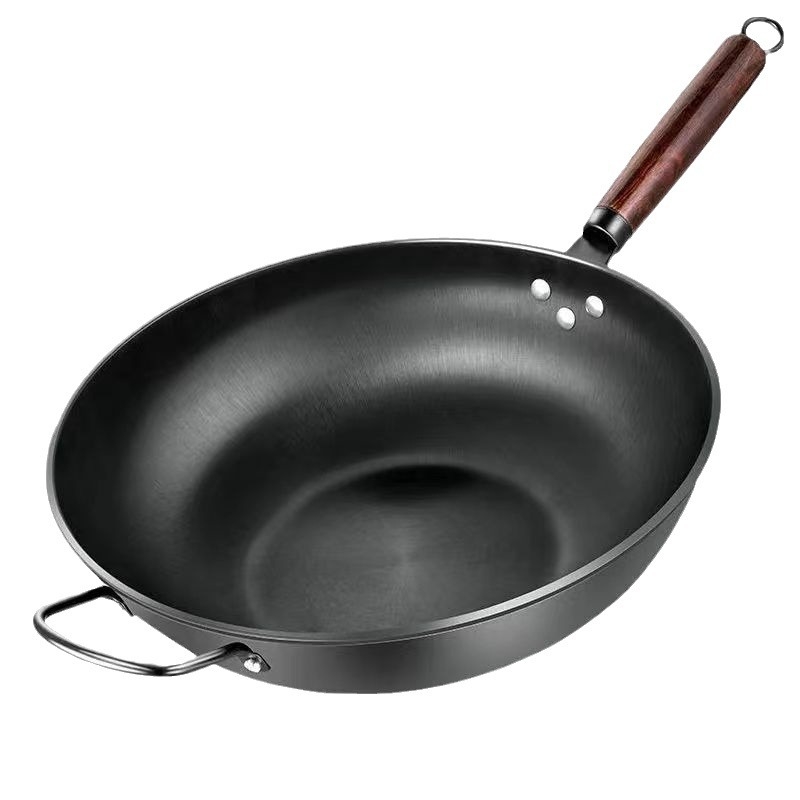 Set de vase de gătit din trei piese cu piatră Maifan, tigaie antiaderentă, wok și oală pentru supă, pentru uz casnic, compatibil cu aragaz și plită cu inducție