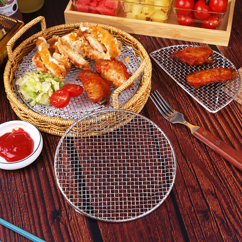 Grătar în stil Japonez din oțel inoxidabil 304, corp dreptunghiular cu capăt semicircular, placă din piatră pentru tempura, grilă din sârmă pentru cotlete de porc și aripioare de pui