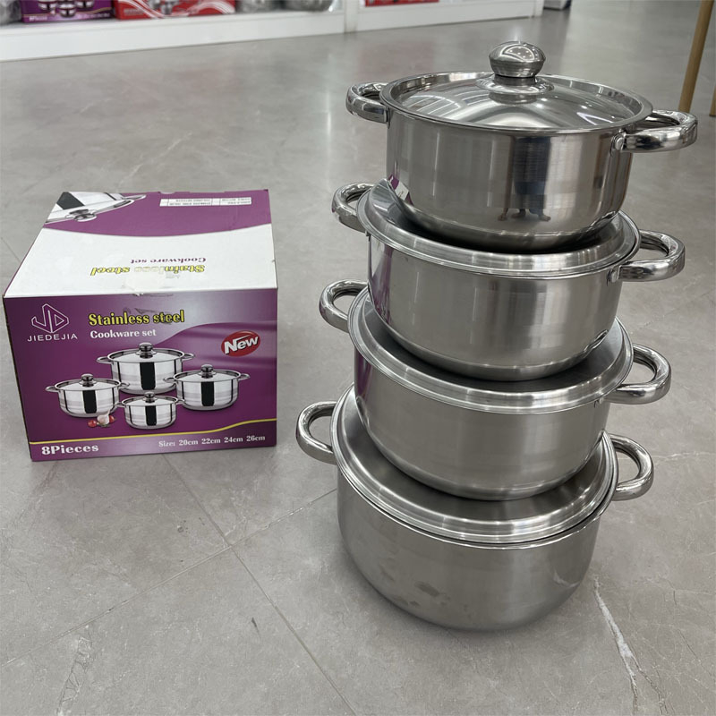 Set de oale pentru supă din oțel inoxidabil cu capac, strat antiaderent, personalizare logo disponibil