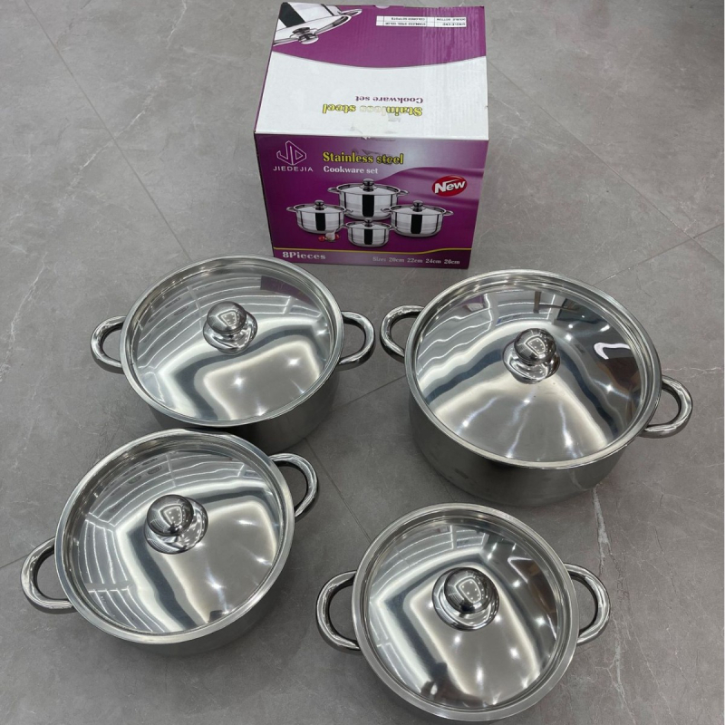 Set de oale pentru supă din oțel inoxidabil cu capac, strat antiaderent, personalizare logo disponibil