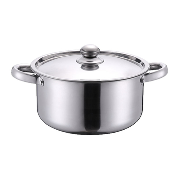 Set de oale din oțel inoxidabil, 5 piese, 18–26 cm, compatibil cu plitele cu inducție, oale cu mânere duble.