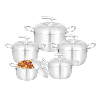 Set Apple din aluminiu, 5 piese, 16/18