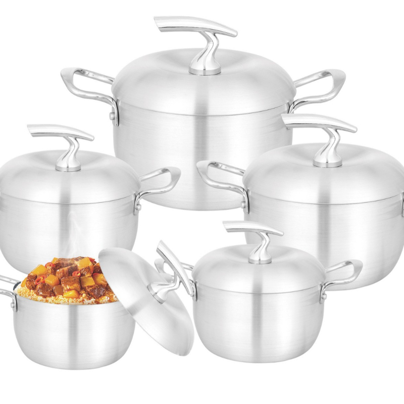 Set Apple din aluminiu, 5 piese, 16/18
