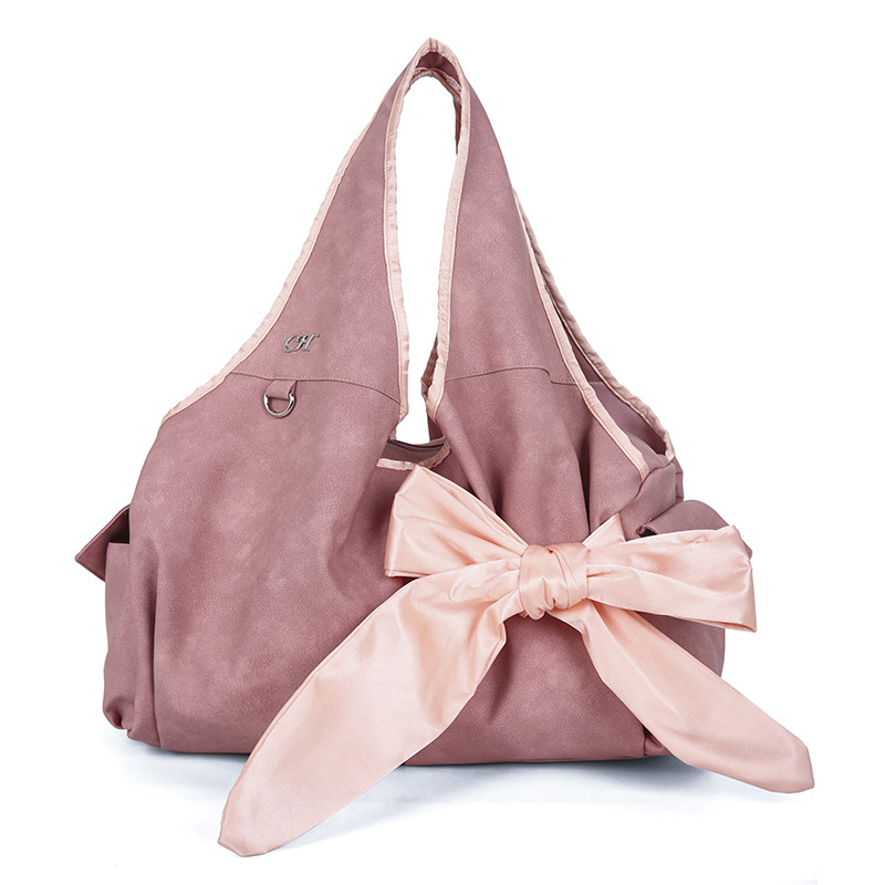 Cahmllo ženska torbica za rame s mašnicom, korejskog stila, plisirana tekstura poput oblaka, velika kapaciteta, mekana koža, crossbody torba za svakodnevnu upotrebu