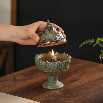 Sobă Boshan antic, lampă ceramică veșnică pentru camera de ceai, lampă pentru altar budist, decor de casă