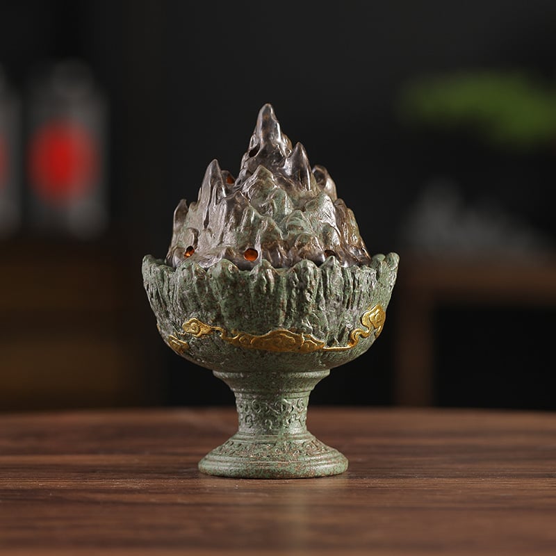 Sobă Boshan antic, lampă ceramică veșnică pentru camera de ceai, lampă pentru altar budist, decor de casă