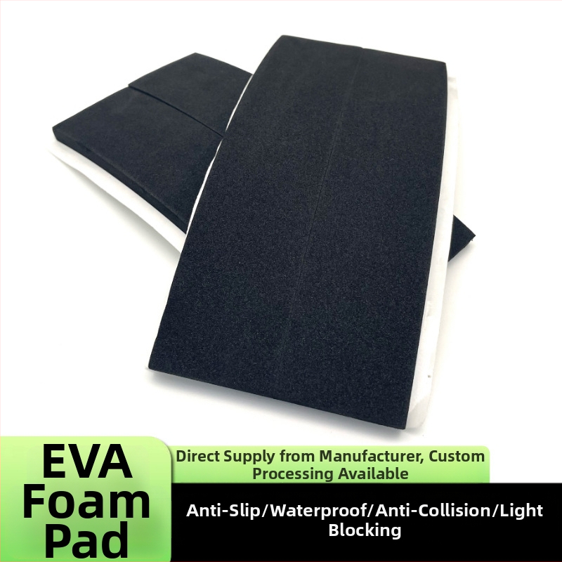 Pad EVA modular cu spate adeziv — negru, antiderapant, rezistent la apă, protecție la impact