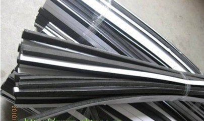 Bandă din burete EVA, o singură față, neagră, lungime 1 m, grosime 1–40 mm