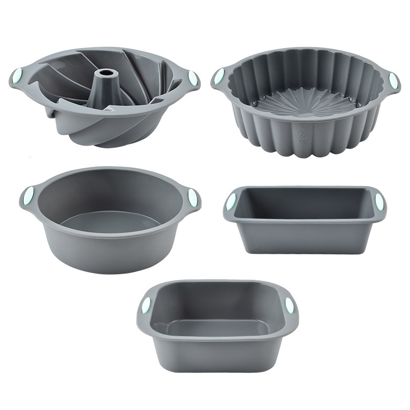 Formă din silicon alimentar pentru tort chiffon, de 7 inci, rezistentă la temperaturi înalte