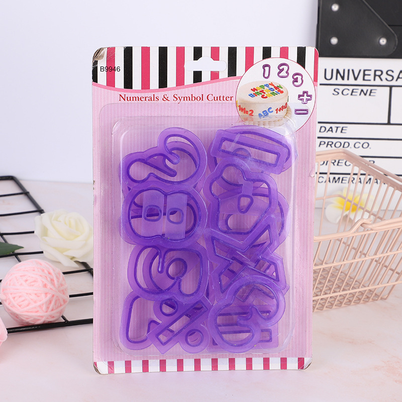Set de forme pentru biscuiți cu simboluri, matriță din plastic pentru fondant și decorare prăjituri