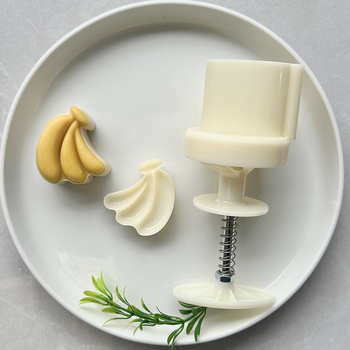 Formă 3D de Copt cu Banane, ABS Plastic, Presiune Manuală, pentru Gustări și Deserturi cu Banane