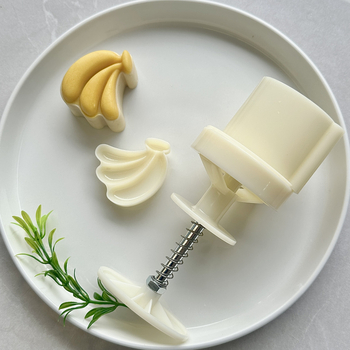 Formă 3D de Copt cu Banane, ABS Plastic, Presiune Manuală, pentru Gustări și Deserturi cu Banane
