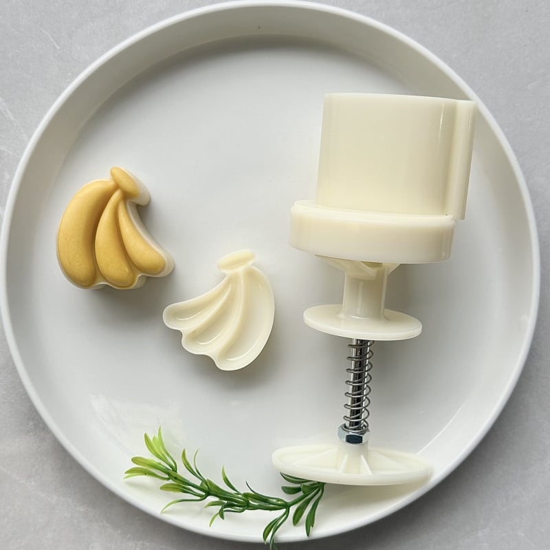 Formă 3D de Copt cu Banane, ABS Plastic, Presiune Manuală, pentru Gustări și Deserturi cu Banane