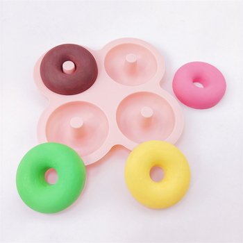 Set de 4 forme din silicon pentru gogoși – decor DIY pentru prăjituri, cu ciocolată, mousse, fondant, jeleu și budincă