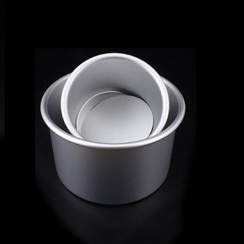 Formă de copt pentru chec chiffon, diametru 3 inch, înălțime 7,6 cm, fund anodizat, pereți drepți, margine plată, formă circulară de copt