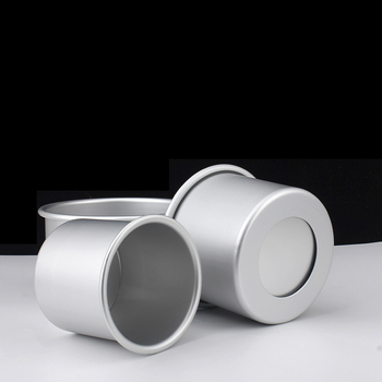 Formă de copt pentru chec chiffon, diametru 3 inch, înălțime 7,6 cm, fund anodizat, pereți drepți, margine plată, formă circulară de copt