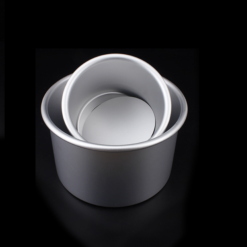 Formă de copt pentru chec chiffon, diametru 3 inch, înălțime 7,6 cm, fund anodizat, pereți drepți, margine plată, formă circulară de copt