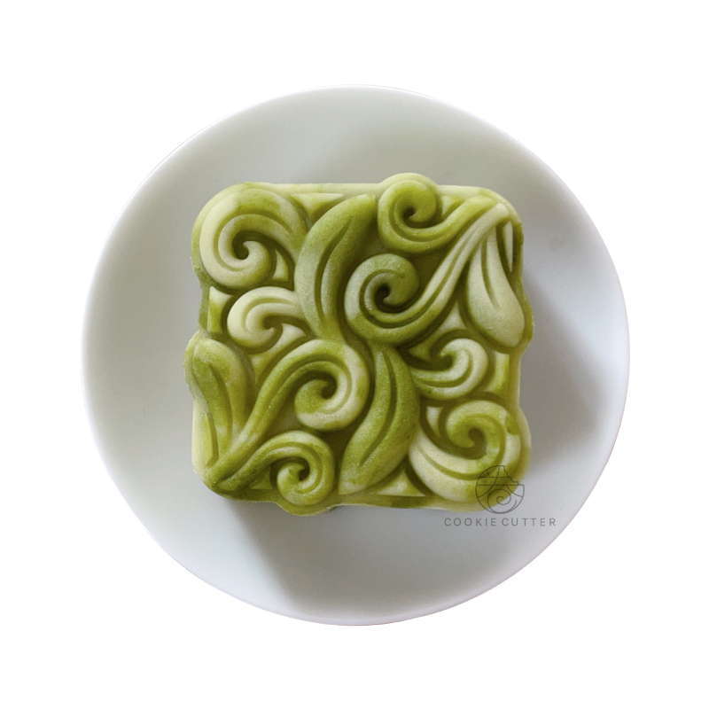 Formă Mooncake de 75 g cu motiv iarbă-viță pentru Festivalul Lunii de Toamnă, unealtă de patiserie 3D pentru patiserie cantoneză