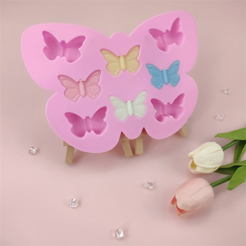Set de 8 forme din silicon pentru prăjituri, în formă de fluture – pentru ciocolată și mousse – DIY coacere