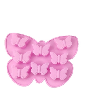 Set de 8 forme din silicon pentru prăjituri, în formă de fluture – pentru ciocolată și mousse – DIY coacere