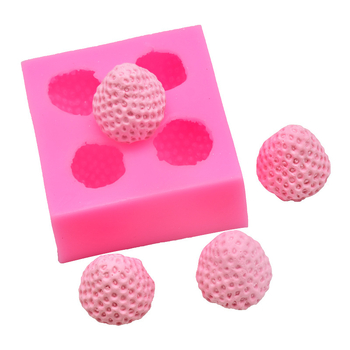 Formă 3D din silicon în formă de căpșună pentru lumânări parfumate și produse de patiserie