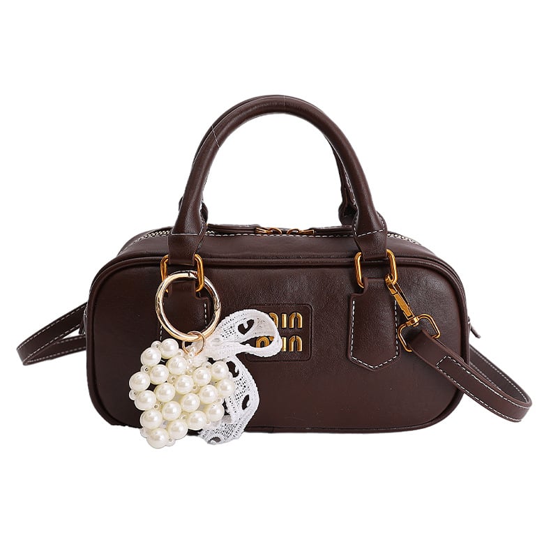 Boston PU anyagból készült kis négyzet alakú crossbody táska nőknek, texturált, utcai stílus