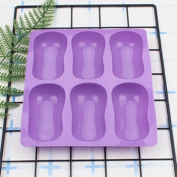 Formă din silicon cu 6 cavități pentru prăjituri și săpunuri, rotundă, pentru DIY acasă
