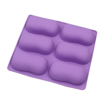 Formă din silicon cu 6 cavități pentru prăjituri și săpunuri, rotundă, pentru DIY acasă