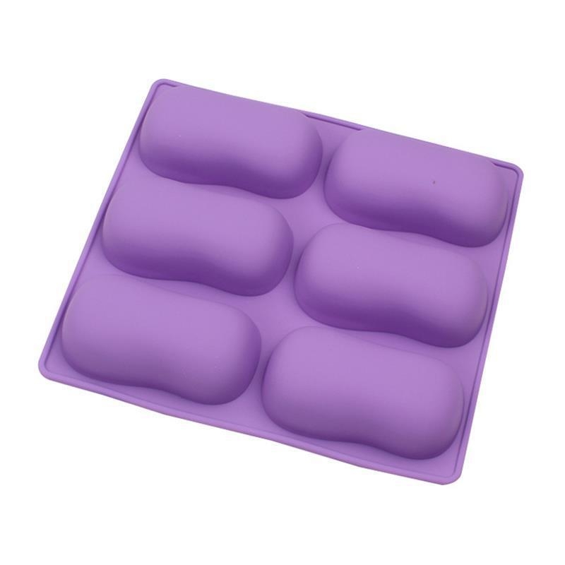 Formă din silicon cu 6 cavități pentru prăjituri și săpunuri, rotundă, pentru DIY acasă