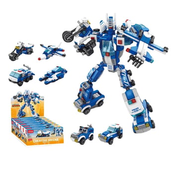 LELE BROTHER Συμβατό με LEGO: ρομποτικό παζλ με θέματα διαστημικής, στρατιωτικής и πυροσβεστικής για παιδιά, κατασκευαστικά μπλοκ ABS πλαστικό, 400–800 τεμάχια