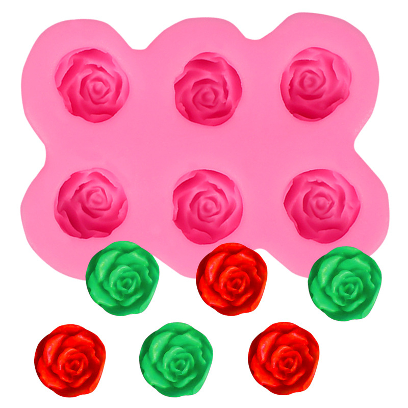 Formă din silicon cu floare de trandafir pentru fondant și ciocolată, decorare de tort DIY