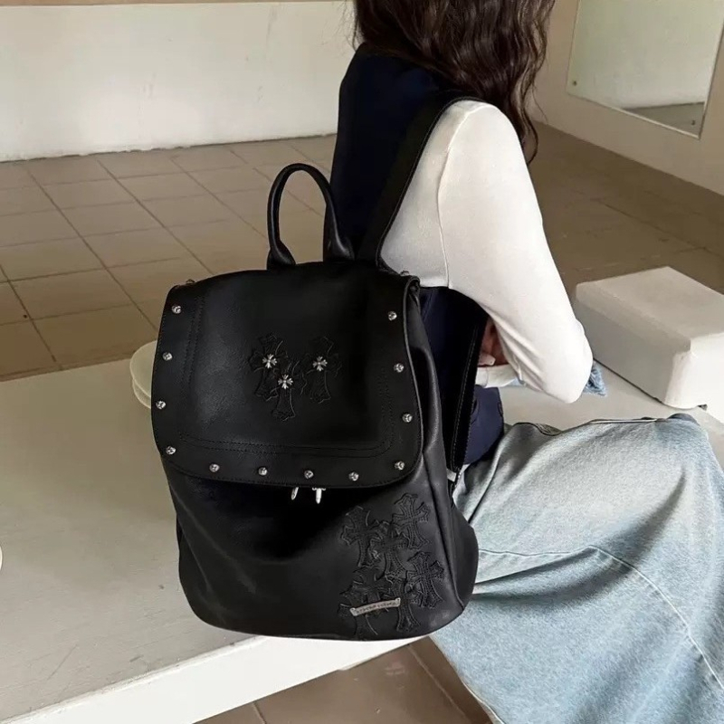 Ruksak od mekane PU kože s nitima, retro motiv sablje, velik kapacitet, unisex
