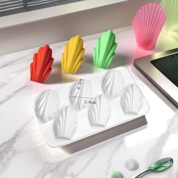 Formă de silicon cu 6 cavități pentru madeleines cu mousse de ciocolată, pentru coacere DIY, desert franțuzesc