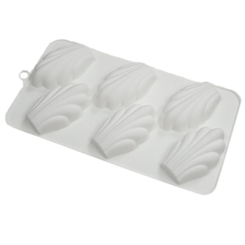 Formă de silicon cu 6 cavități pentru madeleines cu mousse de ciocolată, pentru coacere DIY, desert franțuzesc