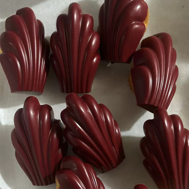 Formă de silicon cu 6 cavități pentru madeleines cu mousse de ciocolată, pentru coacere DIY, desert franțuzesc