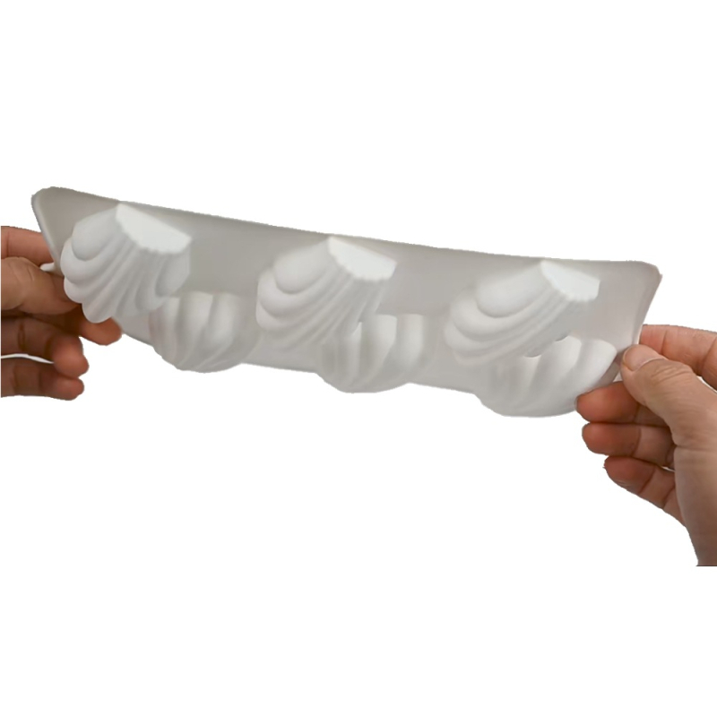 Formă de silicon cu 6 cavități pentru madeleines cu mousse de ciocolată, pentru coacere DIY, desert franțuzesc