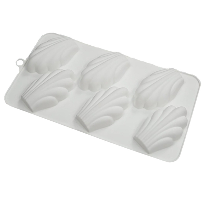 Formă de silicon cu 6 cavități pentru madeleines cu mousse de ciocolată, pentru coacere DIY, desert franțuzesc