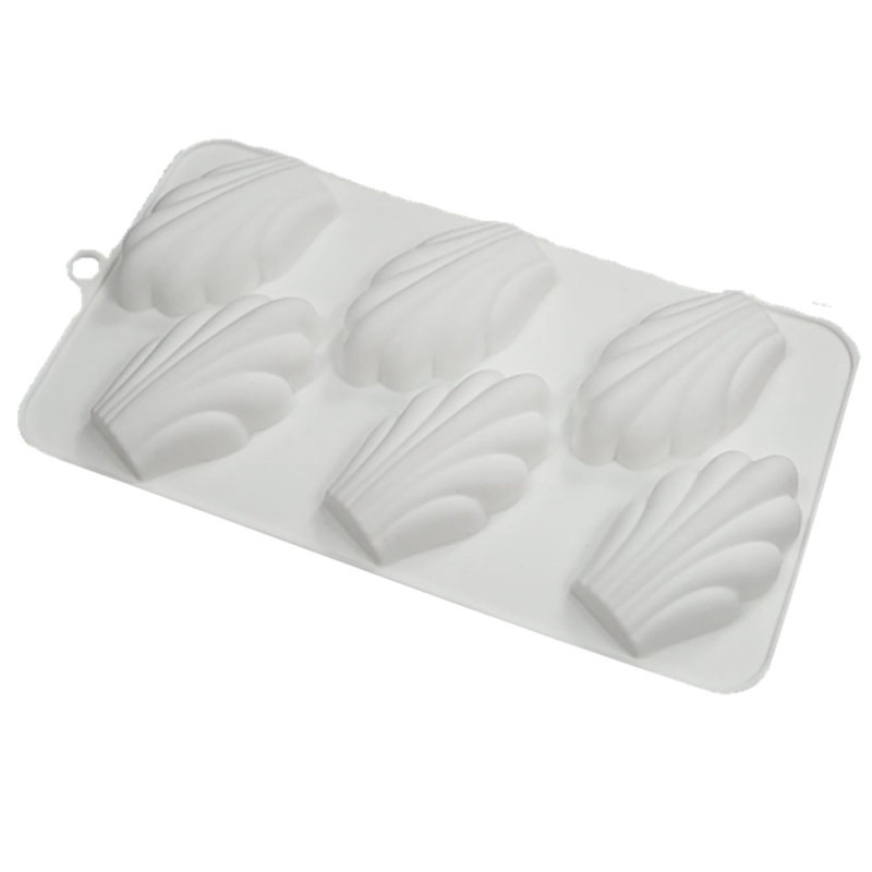 Formă de silicon cu 6 cavități pentru madeleines cu mousse de ciocolată, pentru coacere DIY, desert franțuzesc
