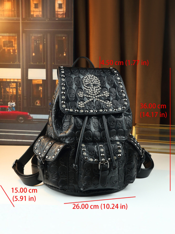 2025 Halloween ruksak s dijamantnim nitima, unisex, velika zapremina, gradski stil