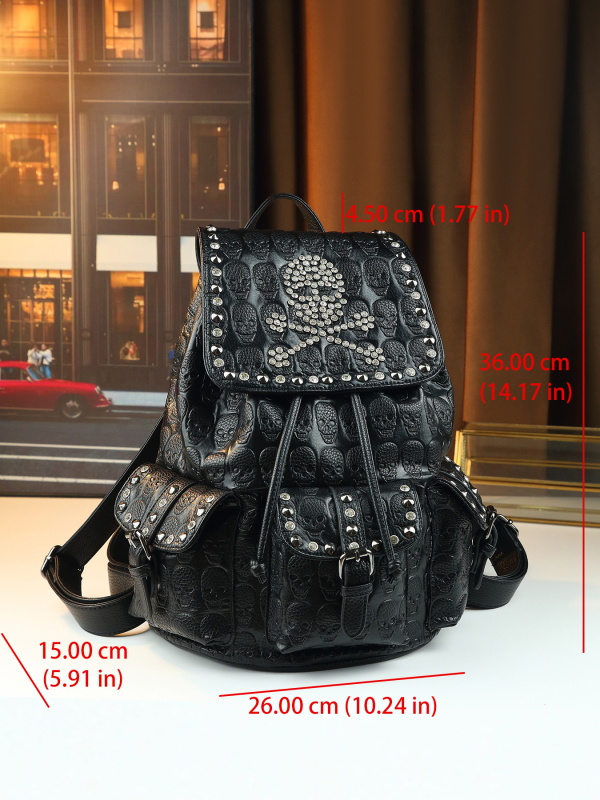 2025 Halloween ruksak s dijamantnim nitima, unisex, velika zapremina, gradski stil