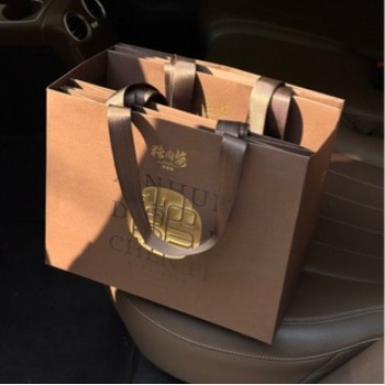 Genți de cadouri din hârtie, genți de mână personalizate pentru magazine de îmbrăcăminte, lux discret